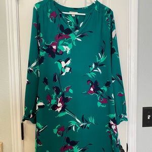Green floral dress